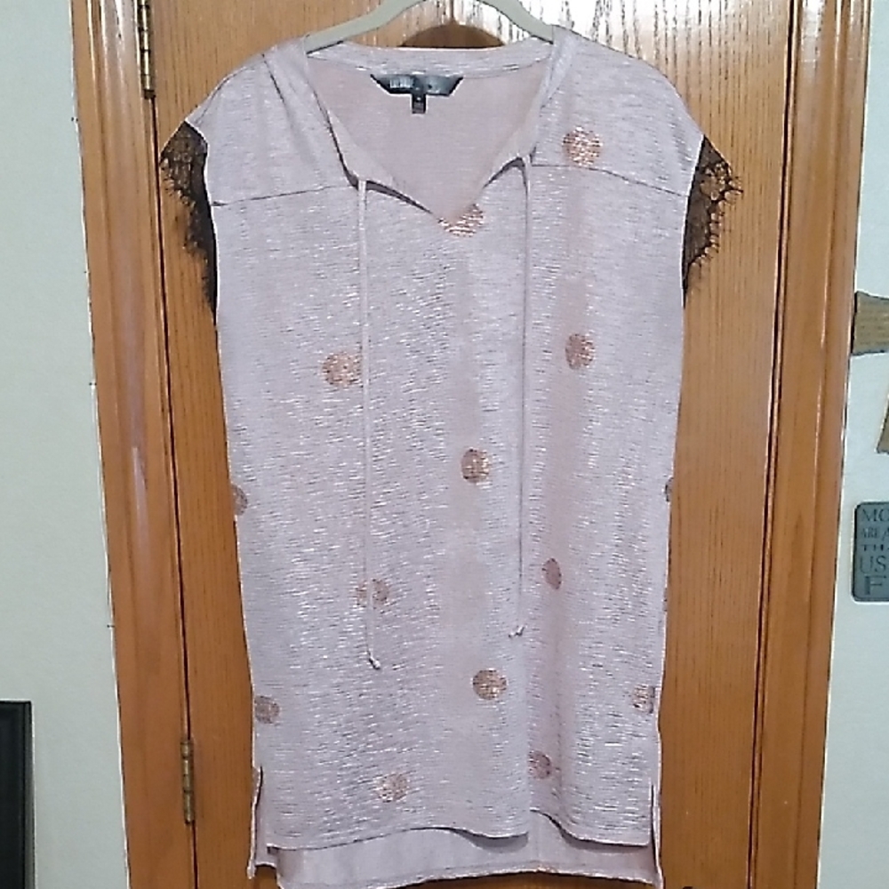 LuLaRoe Pink and Gold Women's Top